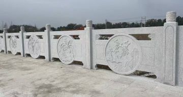 宜春芝麻白河道栏杆 石材栏杆