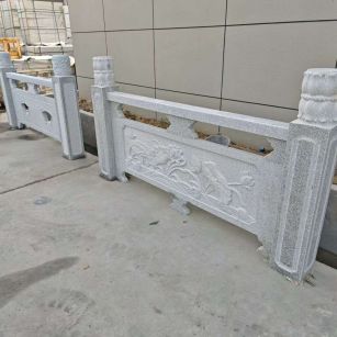宜春芝麻白河道栏杆 石材栏杆
