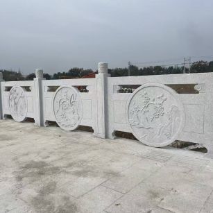 宜春芝麻白河道栏杆 石材栏杆