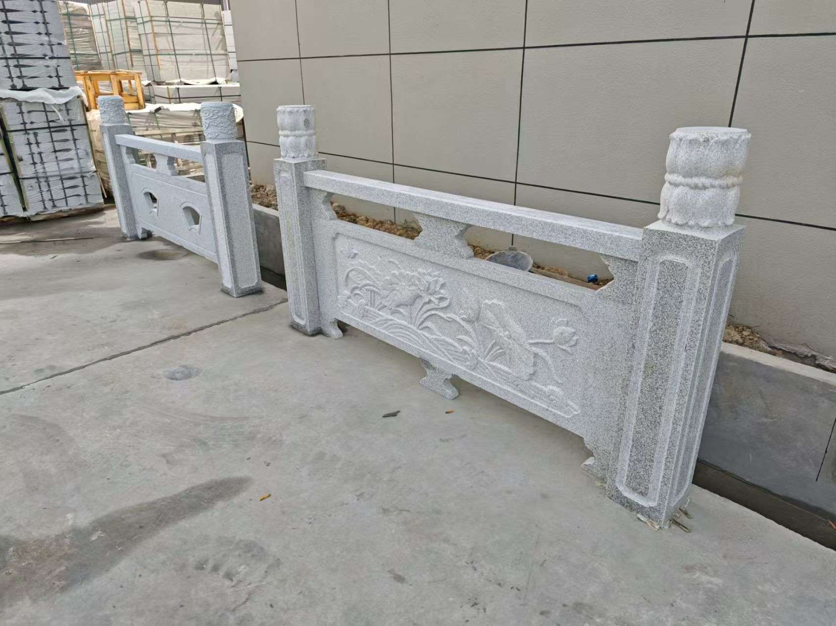 宜春芝麻白河道栏杆 石材栏杆